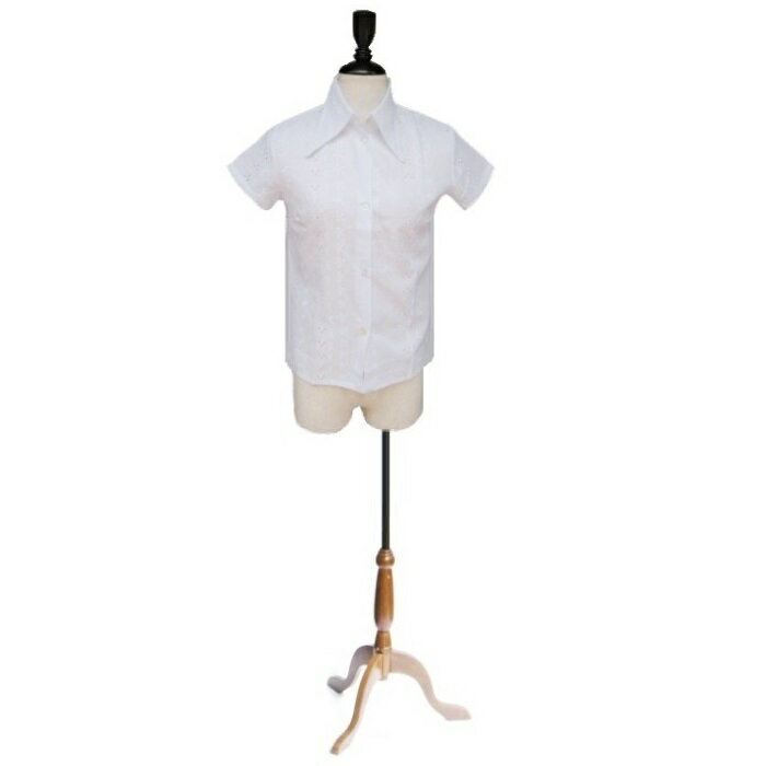 在庫処分■フラワーステッチ半袖ブラウス 11(110cm/120cm)■襟付きシャツ/半袖ブラウス/半袖シャツ/Tシャツ 女の子/花柄/Tシャツ 女の子/トップス/カジュアル/上品/おしゃれ/かわいい/ピンク/ブルー/パステルカラー/夏服/夏物/花柄シャツ半袖 ブラウス/アンティーク花柄