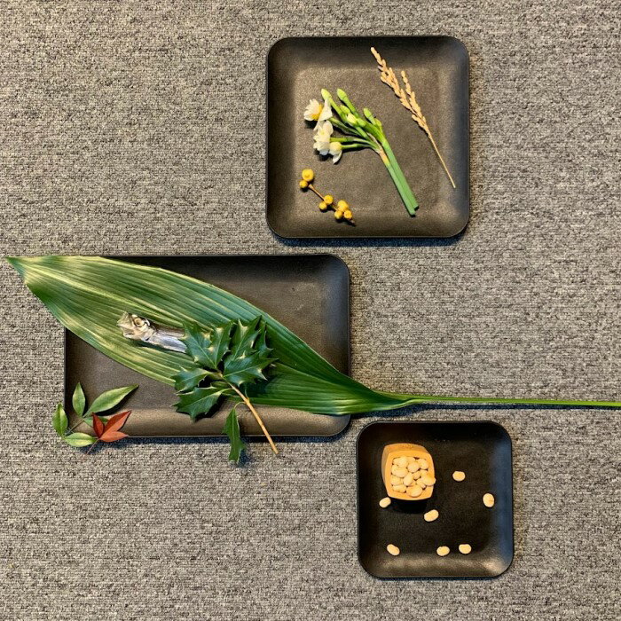 あしらい・かいしき■2024年　節分料理　飾り■料理に使う葉/皆敷/飾り葉/青掻敷き/敷き葉/和食/和菓子/青/日本の料理/あしらい/あしらひ/料理用/盛り付け/お洒落な食卓/自然/節分 テーブル モダン/豆まき/恵方巻き/節分/節分 鬼/鬼は外/福は内/鬼退治/ヒイラギイワシ/柊鰯のサムネイル