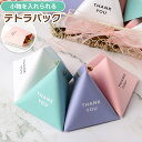 テトラパック ギフトパッケージ 24枚 ギフトパック プチギフト お配りギフト 包装 ラッピング 個包装 可愛い ケース クラフト 紙パック 三角パック 小物入...