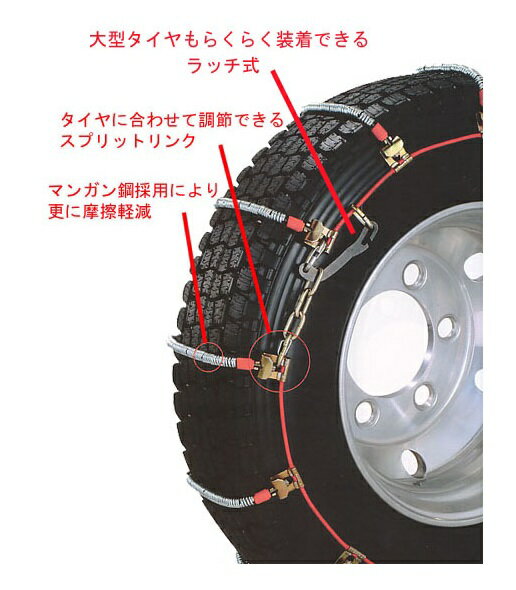 SCCケーブルタイプタイヤチェーンDC-370大型4WD、小型、中型トラック用メーカー希望小売価格￥38000（税別）