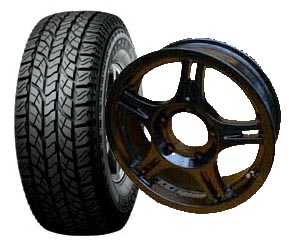 スズキジムニーJB23W他用特価アルミホイール&タイヤセットSSJRACINGブラックパール+ヨコハマタイヤジオランダーAT−S 185/85R16組替・バランス済4本SET16インチ SUV