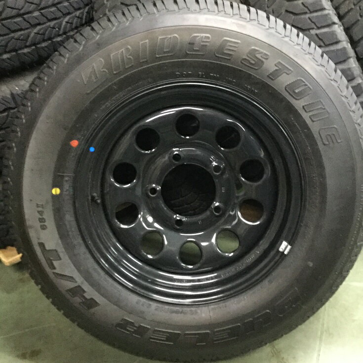 【新古品アウトレット】スズキジムニーシェラJB74W 純正スチールホイール＋純正タイヤDUNLOP AT20 GRANDTREK 195/80R15 4本セット【送料無料（沖縄 離島等一部地域除く）】