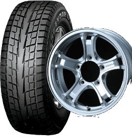 特価アルミホイールSETキーラーフォース KEELER FORCE &ヨコハマタイヤ スタッドレス ジオランダー IT-S G075 205/70R154本SET組換え/バランス料込み