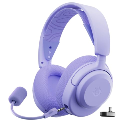 SteelSeries ゲーミングヘッドセット ヘッドホン Arctis Nova 3PW Lavender 軽量 ワイヤレス 密閉型 送..