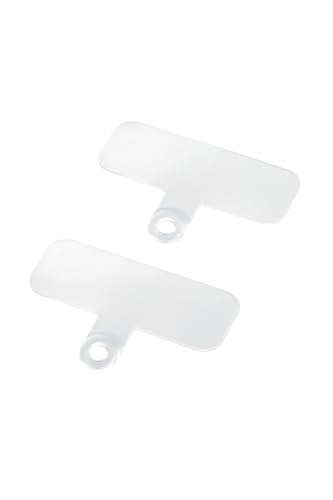 [エレコム] スマホ ストラップ ストラップホルダー 1口タイプ 2枚入り 耐久力UP 耐荷重5kg 金属レス 透明 クリア P-STH 送料無料