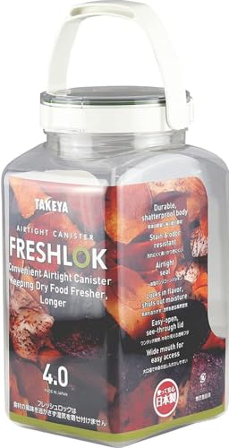 タケヤ化学工業 TAKEYA フレッシュロック FRESHLOK 角型 4.0L グリーン 保存容器 高気密性 ワンタッチ開閉 送料無料