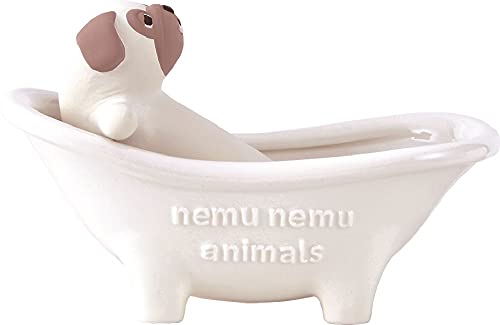 りぶはあと バスタブ加湿器 ねむねむアニマルズ パグのハナ (本体:全長約11cm コップ:全長約14.5cm) か..