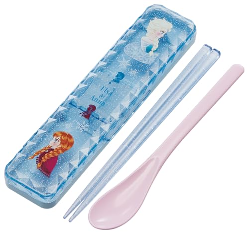 樂天商城 - スケーター(Skater) コンビセット 箸 スプーン セット ダイヤカット 18cm 日本製 ディズニー アナと雪の女王×中川翔子 女 送料無料