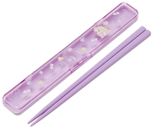 スケーター(Skater) 箸 箸箱 セット 18cm 日本製 抗菌 銀イオン Ag 大人用 ディズニー ラプンツェル フラワー AB 送料無料