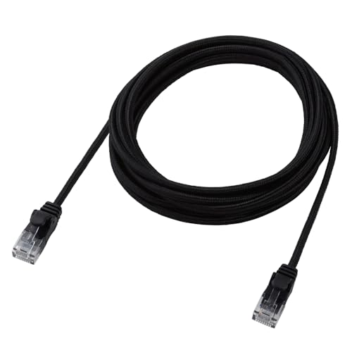 エレコム LANケーブル CAT6A 3m 爪折れ防止 メッシュケーブル ブラック ECLD-GPAM/BK30 送料無料