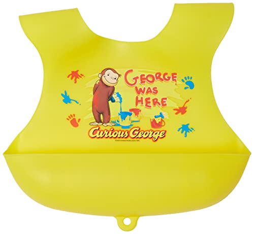 かわいいスタイ 子供用 食事エプロン シリコン製 おさるのジョージ/26×35cm/SBEP1-A・Color:スタイ 子供用 食事エプロン シリコン製 おさるのジョージ・パッケージ個数:1・サイズ: 26×35×3.5cm・素材・材質:シリコン製