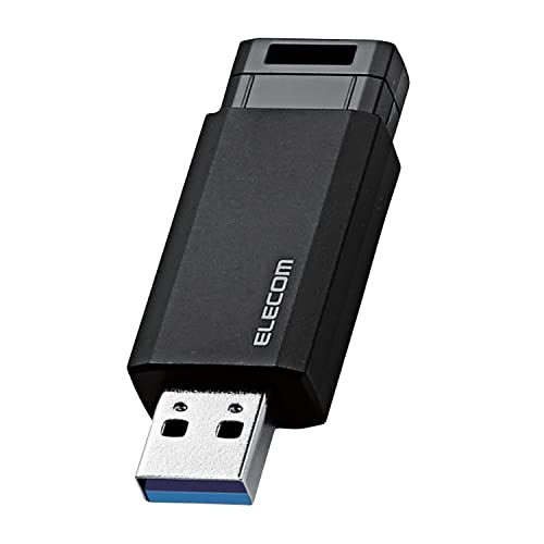 エレコム USBメモリ 128GB USB3.2(Gen1)対応 ノック式 ブラック MF-PKU3 ...