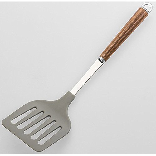 サンクラフト ターナー フライ返し 日本製 ナイロン ウッディタイム 天然木柄 ウォールナット WT-10 ブ..