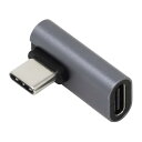 アイネックス PD100W対応 USB3.2Gen2変換アダプタ Cメス - Cオス 横L型フラット U32CC-LFAD2 送料無料|詳細画像