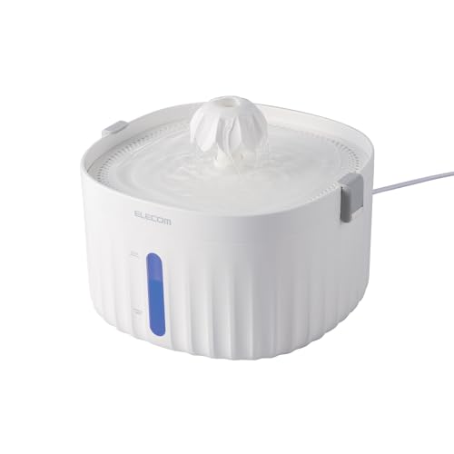 エレコム 自動給水器 容量2L 静音 騒音レベル16db以下 フィルター式 高さ調整可能 ロック機能付 4つの..