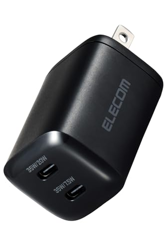 ���쥳�� ���Ŵ� 35W Type-C 2�ݡ��� USB PD�б� �����󥰼��ץ饰 PPS�б� �֥�å� ��iPhone 16 15 ����̵��