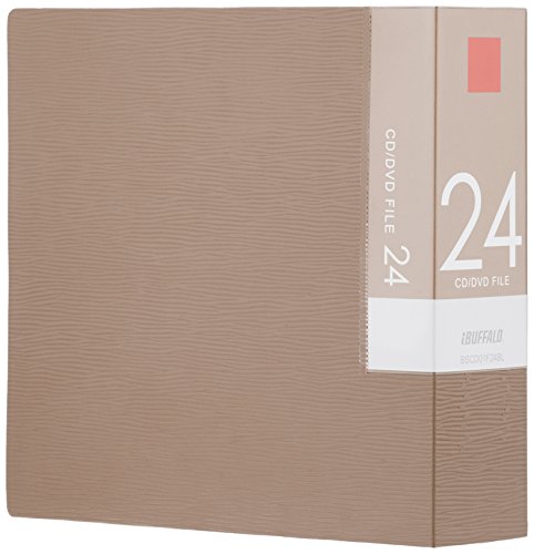 バッファロー BUFFALO CD&DVDファイルケース ブックタイプ 24枚収納 ベージュ BSCD01F24BG 送料無料