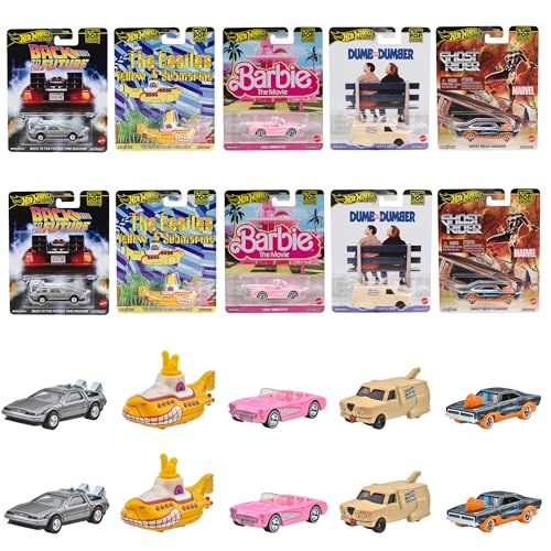 ホットウィール(Hot Wheels) ポップカルチャー アソート 乗り物おもちゃ ミニカー 10台 ...