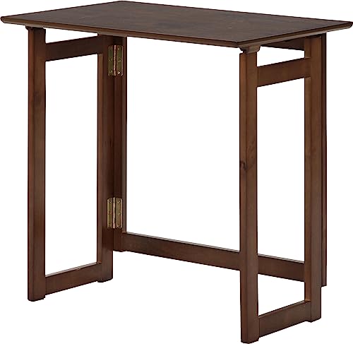 不二貿易 折りたたみテーブル デスク 幅70×奥行45×高さ69cm ブラウン 天然木 コンパクト収納 学習机 完..