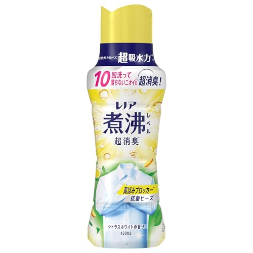 PatternName:本体 420mL・パッケージ個数:1・抗菌ビーズは、衣類の消臭専用のお洗濯ビーズ。いつもの洗剤や柔軟剤に加えるだけで、しみついたニオイまで煮沸レベルに消臭* (*洗濯後・部屋干しにて検証。)・エリそでの黄ばみも120...