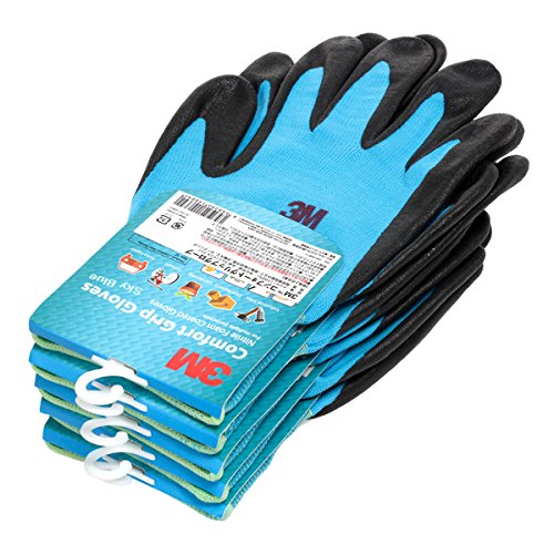 3M スリーエム 作業用手袋 コンフォートグリップグローブ ブルー Lサイズ 5双パック GLOVE-BKU-L-5P 送料無料
