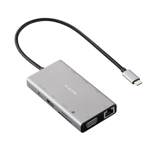 エレコム USB-C ハブ ドッキングステーション 10in1 3画面同時出力（2画面拡張）デュアルディスプレイ対応 HDMI 4K/3 送料無料