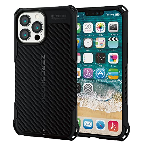 エレコム iPhone 13 Pro Max ケース ZEROSHOCK ソフトケース 衝撃吸収/MIL規格取得 ブラック PMWA21 送料無料