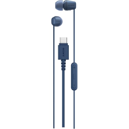Sound-Isolating Type - ソニー(SONY) IER-EX15C LZ ブルー/タイプc/イヤホン/Type-C/イヤホン/有線/バランスの良い音質/小型/リモコ 送料無料