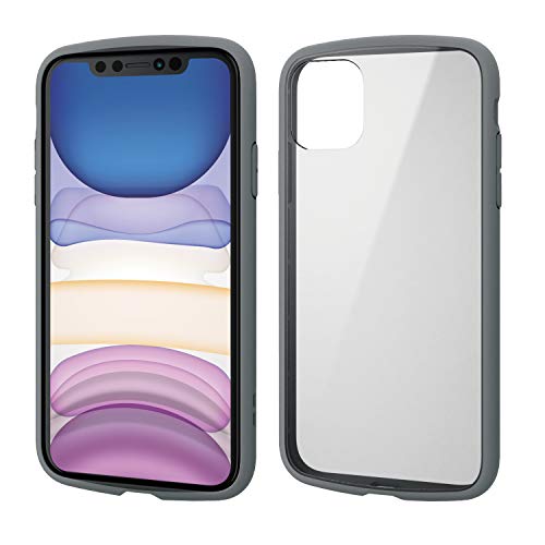乐天商城 - エレコム iPhone 11 ケース 耐衝撃×フレーム TOUGH SLIM LITE [背面クリアタイプ] グレー PM-A19CTS 送料無料
