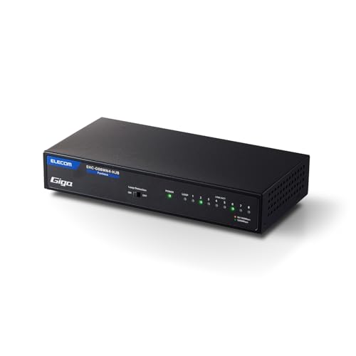 エレコム スイッチングハブ ギガビット 8ポート 金属筐体 マグネット付 電源内蔵 ブラック EHC-G08MN4A-HJB 送料無料