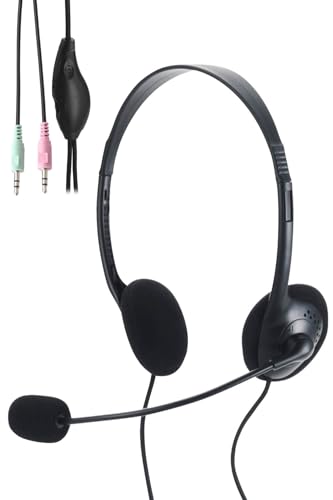 エレコム 有線ヘッドセット 3極 マイク付き オーバーヘッド 両耳 軽量 小型 ウインドスクリーン ボリュ..