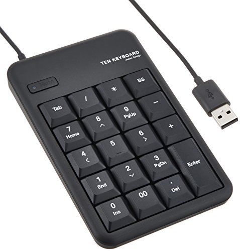 エレコム テンキー 有線 メンブレン Mサイズ 1000万回高耐久 ブラック TK-TCM011BK 送料無料