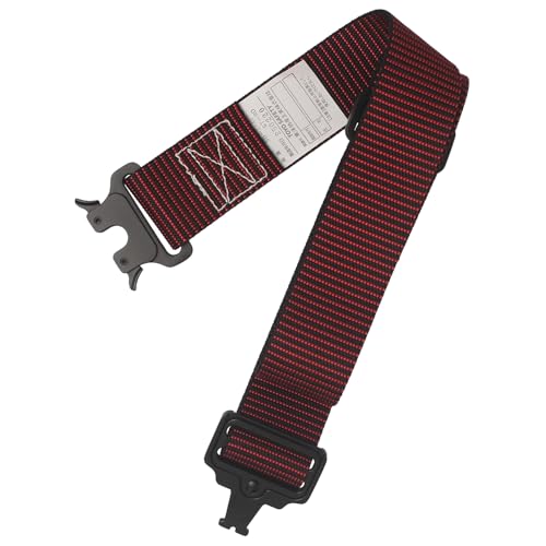 SK11(エスケー11) メタルワンタッチバックルベルト ブラック×レッド 幅49mm×有効寸...