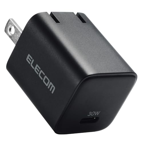 エレコム 充電器 Type-C 30W 小型 USB PD対応 GaN II 折りたたみ式プラグ PPS ブラック EC-AC10230 送料無料
