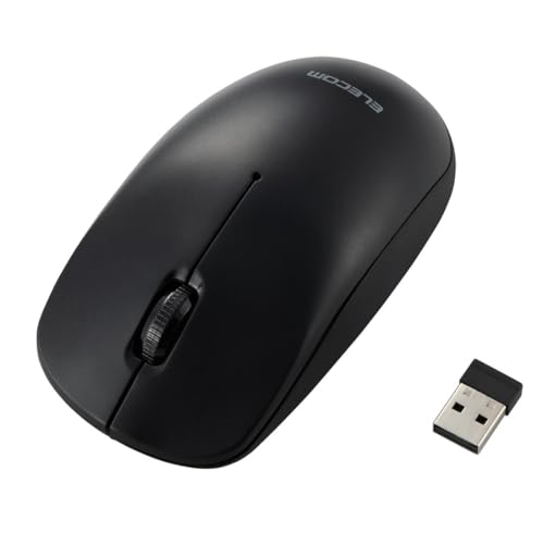 エレコム ワイヤレスマウス 無線2.4GHz 3ボタン 左右対称 Lサイズ ブラック M-LE10DRABK 送料無料