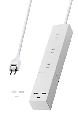 エレコム 電源タップ 雷ガード USBタップ 2.5m 3個口 USB 32W [ USB-A 2ポート/ USB-C 1ポート ] 充 送料無料