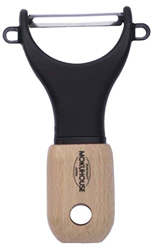 サンクラフト ピーラー 皮むき器 日本製 天然木柄 モクハウス BM-216 ブラウン 12cm 送料無料