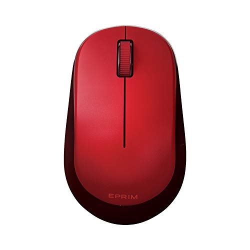 エレコム マウス ワイヤレス (レシーバー付属) Mサイズ 3ボタン BlueLED EPRIM レッド M-DY12DBXRD 送料無料