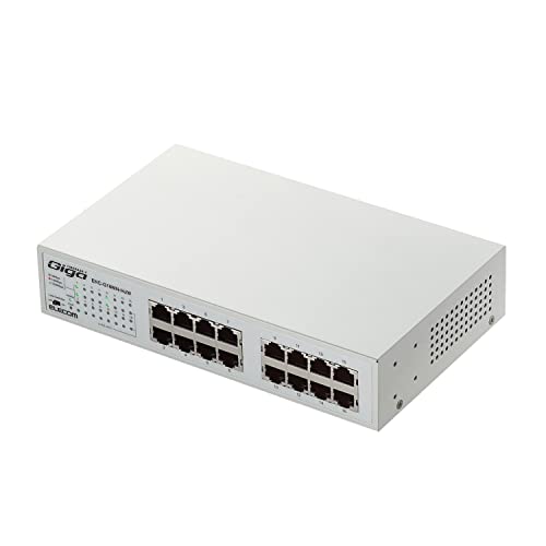 エレコム スイッチングハブ ギガビット 16ポート マグネット付き 電源内蔵 金属筺体 EHC-G16MN-HJW 送料無料