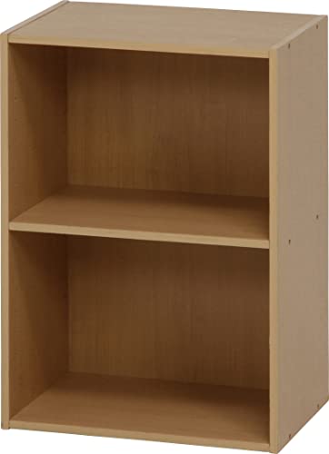 不二貿易(Fujiboeki) カラーボックス 2段 幅41.8cm 奥行29cm 高さ59cm ナチュラル 可動棚 96612 送料無料