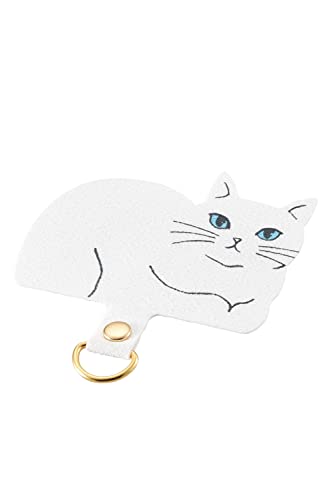 [エレコム] スマホ ストラップ ストラップホルダー シート 1枚入り 1口タイプ アニマルタイプ 白ネコ P..