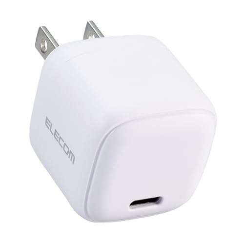 1)充電器単体ホワイト/1)コンパクト/EC-AC7320WH・Color:ホワイトSize:1)コンパクトStyle:1)充電器単体・パッケージ個数:1・USB Power Deliveryに対応したUSB Type-C(TM)ポートを搭載し、対応するスマートフォン、タブレットなどを充電できるUSB AC充電器です。・USB Power Delivery(パワーデリバリー)とは、アダプターと接続機器間で情報をやり取りすることで、その機器間における最適な電力を選択し、高速充電を実現するUSB規格です。・※本製品の最大出力は20Wです。・手のひらにすっぽり隠れるほど小さく(幅約33.7mm×厚み約33.7mm×高さ約33.7mm)、軽量(約39.1g)なので外出や出張などの際の持ち運びに便利です。・USB Power Deliveryに対応しています。iPhoneを約30分で50%まで充電できるから、外出先でスピード充電が可能です。【仕様】 ■対応機種：USB Type-CポートからUSB Power Delivery (20W)の規格内で充電可能な機器 ■定格入力電圧：AC100V~240V、50Hz/60Hz ■定格入力電流：0.7A ■定格出力電力：20W ■定格出力電圧：5V/9V/12V ■定格出力電流：5V時3A/9V時2.22A/12V時1.67A ■外形寸法：幅約33.7mm×奥行約33.7mm×高さ約33.7mm ■重量：約39.1g ■カラー：ホワイト ■使用可能地域：日本 ■期間：1年間 ■コネクタ形状：USB Type-Cポート×1 ■コンセントプラグ仕様：90度スイング構造 ■使用温度範囲：-10℃~25℃ ■法令：◇PSE 特定電気用品 ■その他：※USB Type-C and USB-C are trademarks of USB Implementers Forum 【説明】 ■USB Power Deliveryに対応したUSB Type-Cポートを搭載し、対応するスマートフォン、タブレットなどを充電できるUSB AC充電器です。 ■USB Power Delivery(パワーデリバリー)とは、アダプターと接続機器間で情報をやり取りすることで、その機器間における最適な電力を選択し、高速充電を実現するUSB規格です。 ※本製品の最大出力は20Wです。 ■手のひらにすっぽり隠れるほど小さく(幅約33.7mm×厚み約33.7mm×高さ約33.7mm)、軽量(約39.1g)なので外出や出張などの際の持ち運びに便利です。 ■USB Power Deliveryに対応しています。iPhoneを約30分で50%まで充電できるから、外出先でスピード充電が可能です。 ■USB Power Deliveryに対応したUSB Type-Cポートを搭載し、機器に応じて出力が5V/3A、9V/2.22A、12V/1.67Aと可変し、iPhoneなどのスマートフォン、iPadなどのタブレットを高速充電できます。 ■未使用時は電源プラグを折りたたんで充電器本体に収納可能です。スッキリとコンパクトに収納できるので、持ち運びにも便利です。 ■本製品はUSB-IFのテストと同等のテストを当社独自で実施し、高い安全性が保たれているため、USB Power Delivery対応製品にご使用いただけます。 ■耐トラッキング性の要求事項(PSE:電気用品安全法)を満たしたコンセントプラグを採用しています。 ※本製品にケーブルは同梱しておりません。別途USBケーブルなどをご用意ください。 ※機器本体や充電器が濡れた状態で充電すると、異常な発熱・焼損の原因となり大変危険ですのでおやめください。 ※USB Type-C and USB-C are trademarks of USB Implementers Forum ■自社環境認定基準を1つ以上満たし、『THINK ECOLOGY』マークを表示した製品です。 ■廃棄物削減に取り組み、製品に同梱する取扱説明書等をペーパーレス化した製品です。 ■環境保全に取り組み、製品の包装容器におけるプラスチック重量を、社内基準製品より20%以上削減した製品です。 ■環境保全に取り組み、製品の包装容器が紙・ダンボール・ポリ袋のみで構成されている製品です。 【商品に関するお問い合わせ】 エレコム総合インフォメーションセンター TEL. 0570-084-465 FAX. 0570-050-012 受付時間 / 10：00~19：00　年中無休 チャットサポートも可能です。詳細は 8056.jpをご確認ください。