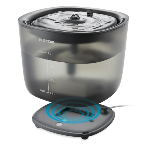 エレコム 自動給水器 容量2L ワイヤレスポンプ 静音 騒音レベル9db以下 フィルター式 2モード搭載 活性..