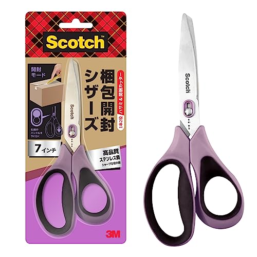 Scissors - 【カッター機能付き】3M スコッチ ハサミ 梱包開封シザーズ ステンレス 7インチ はさみ 1487-J 送料無料