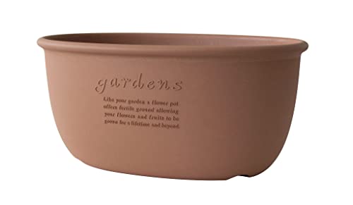 八幡化成 アーブル エコプランターオーバル 素焼き調UG 400 241218 送料無料