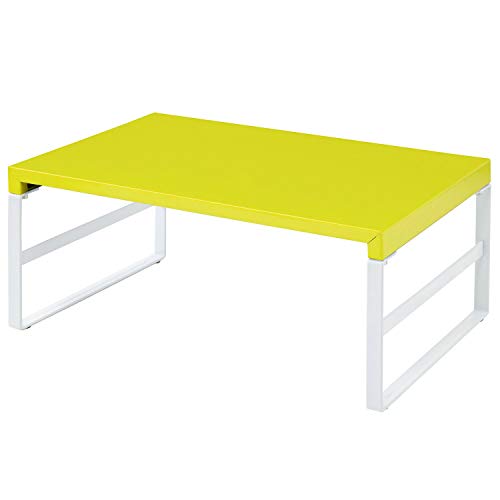 リヒトラブ パソコン台 モニター台 机上台 黄緑 幅39×奥行25×高さ16cm ハイ 耐荷重15kg A7331-6 送料無料