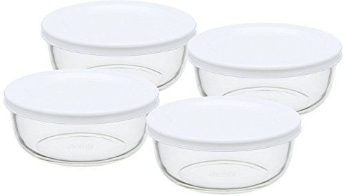iwaki(イワキ) 耐熱ガラス 保存容器 SS 180ml ×4個セット パックぼうる KBC4130-W1 送料無料
