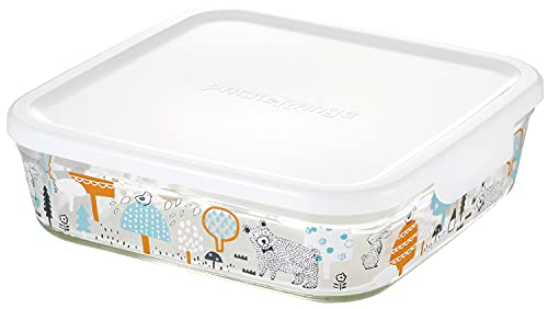 iwaki(イワキ) 耐熱ガラス 密閉容器 シンジカトウ 森の中で 角型 1.2L B3248-SNE 送料無料