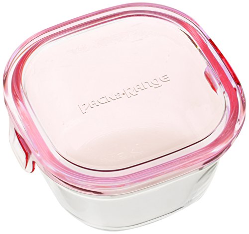 iwaki イワキ 耐熱ガラス 保存容器 ピンク 角型 SS 200ml パック&レンジ 送料無料