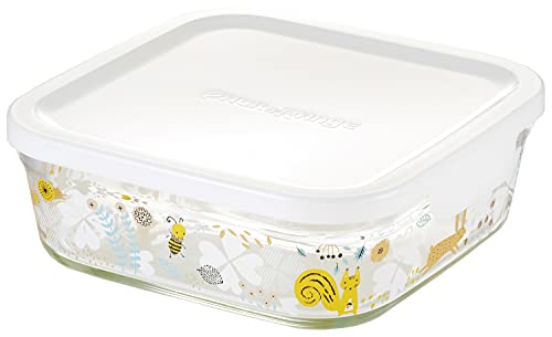 iwaki(イワキ) 耐熱ガラス 密閉容器 シンジカトウ 北欧の庭 角型 800ml B3247-SNF 送料無料